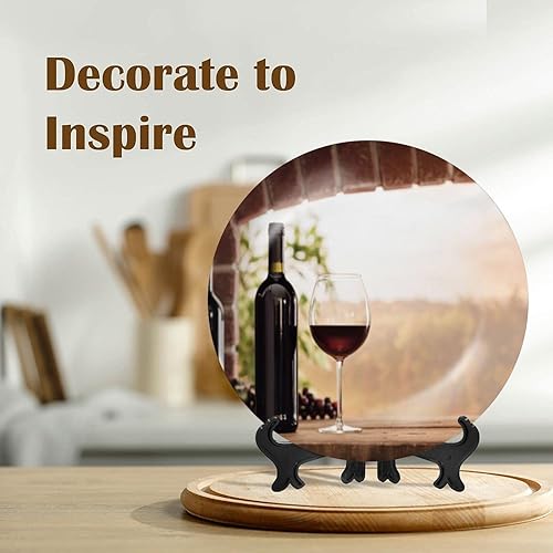 Miniatura 5 de Placa de cerámica para colgar en la pared, decoración de cata de vino tinto, pintura de bodega, placa decorativa de porcelana para sala de estar,
