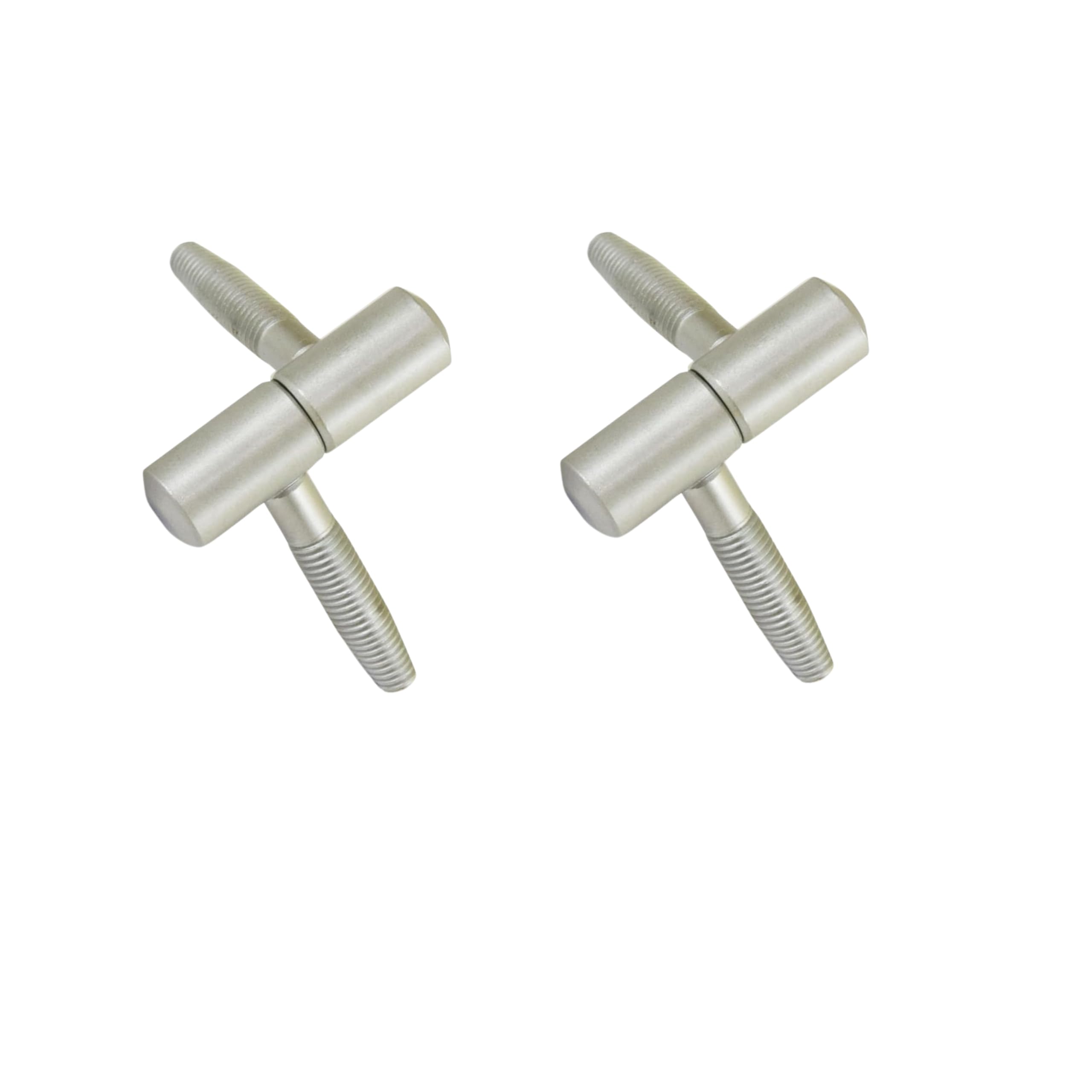 bricoleva.it Anuba Type Hinge for Doors, Windows and French Doors Made of Wood with 2 Handles, Anuba Hinge Set (14 mm, Satin)