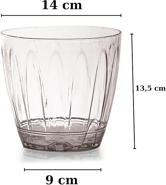 Şeffaf Kristal Orkide Saksısı, Dekoratif Çiçek Saksı, Modern Tasarım, Şık ve Sağlam (1,5 Litre)
