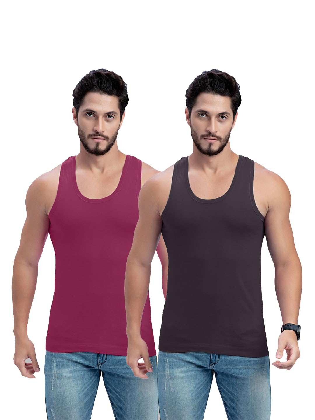 milton ( label) Men's RN Vest | sleeveless Innerwear | 100% Cotton Undershirt | Breathable & Comfortable Fit | Pack of 2-picture-10