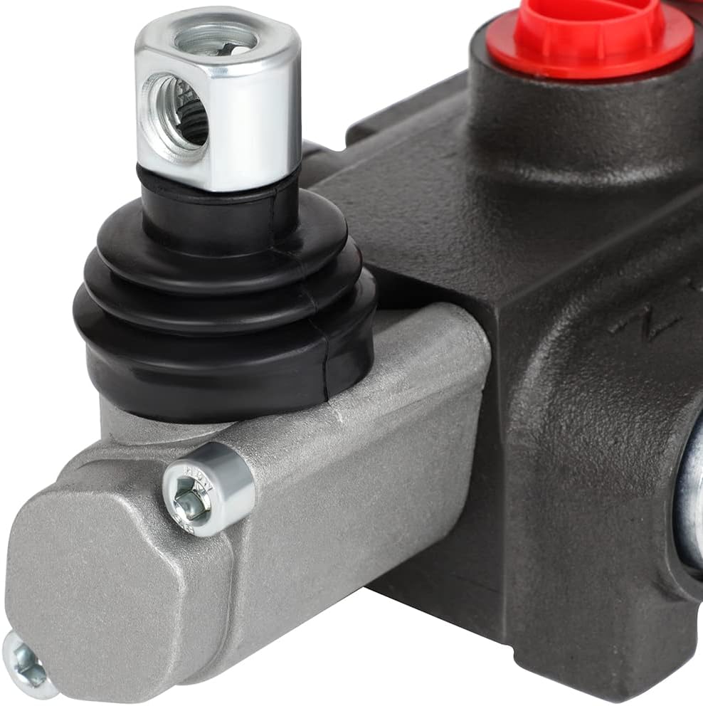 Hydraulic Flow Control Valve 1 Spool 11 GPM G Ports Adjustable Relief Lever Handle Double Acting Parallel Center Tractor Loader W/Joystick Small Tractors/Tanks Loaders Log Splitters 3600 PSI