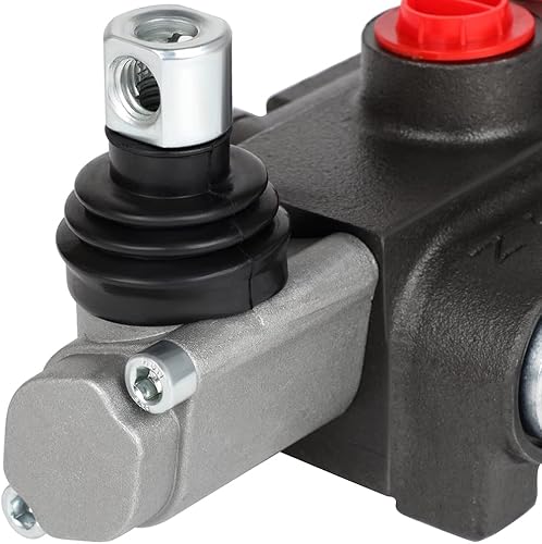 Vista 6 de Válvula de control de flujo hidráulico 1 carrete 11 GPM Puertos G Mango de palanca de alivio ajustable Centro paralelo de doble efecto Cargador
