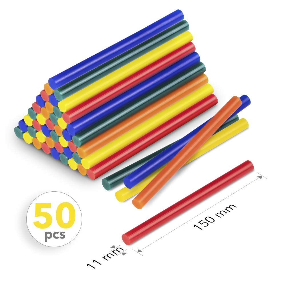 Glue sticks 11mm colorful 50 pcs