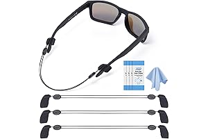 Adjustable Glasses Strap 3 Pcs (Black, Grey, Purple)