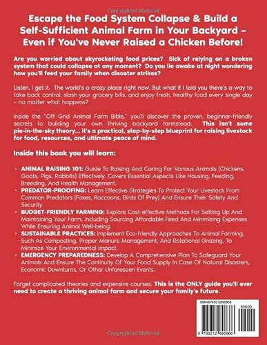 Off Grid Animal Farm Bible: Build Your Backyard Farmstead with Beginner-Friendly Strategies for Sustainable Living | Embrace Self-Sufficiency & Food Security as you Build a Disaster-Proof Pantry - Thumbnail 2