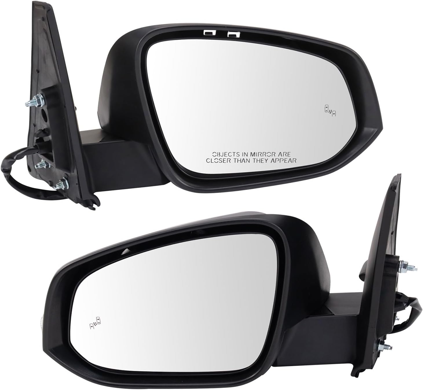 TRQ Mirror Set with Blind Spot Indicator Driver & Passenger Side TO1320443 TO1320448 TO1321443 TO1321448 Compatible with 2022-2023 Toyota 4Runner