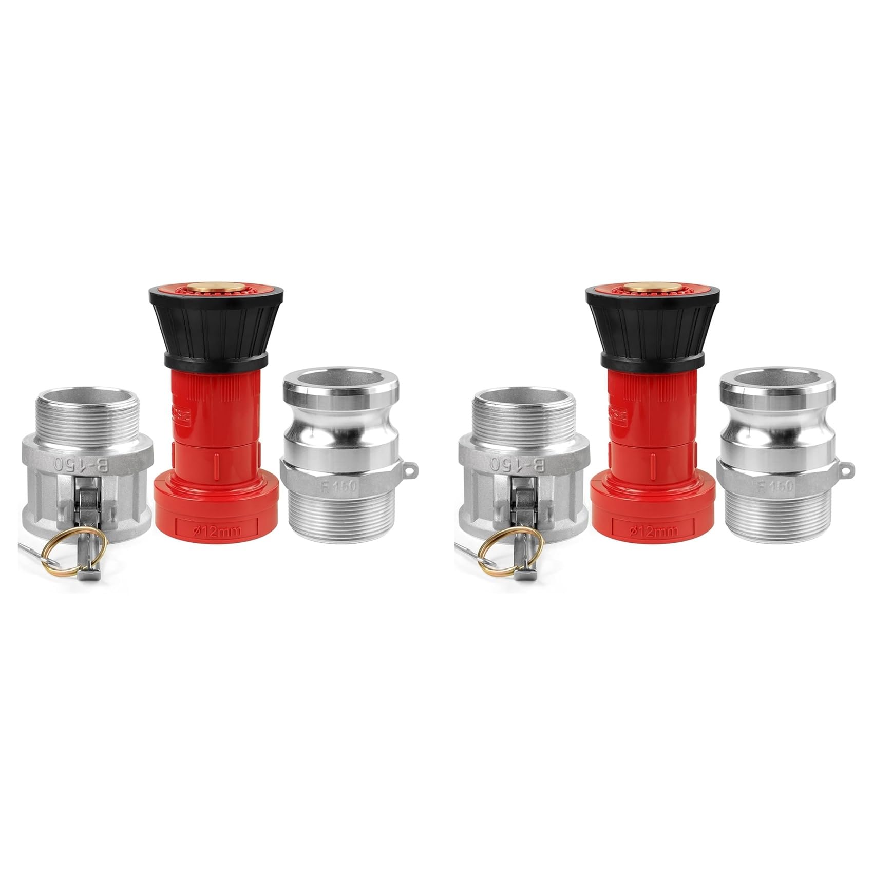 Jnchdghwa Men's As Shown 2X Fire Hose Nozzle,1-1/2Inch Npsh Heavyduty Industrial Fire Hose Constant Fog Nozzle With 1.5Inch Camlock Fitting