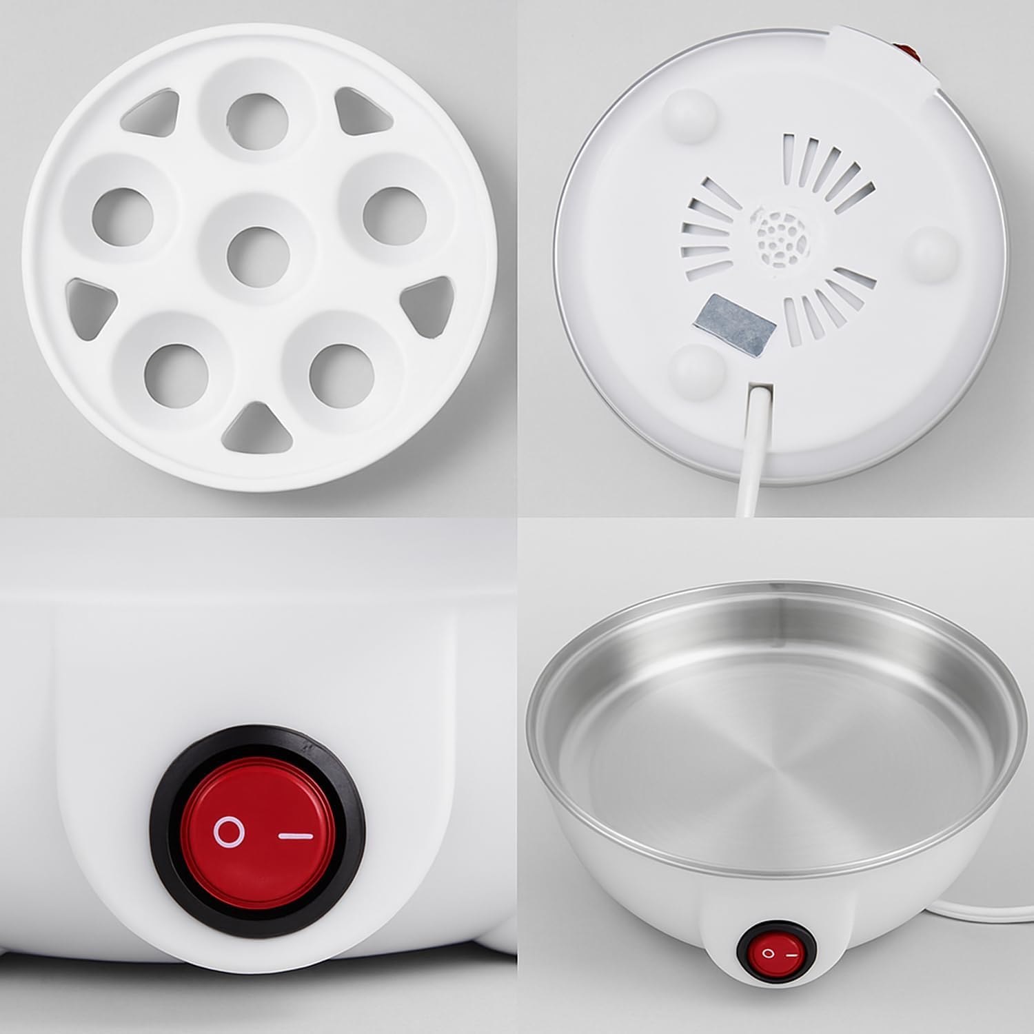 Electric Egg Boiler - Automatic Off, 7 Egg Poacher -4