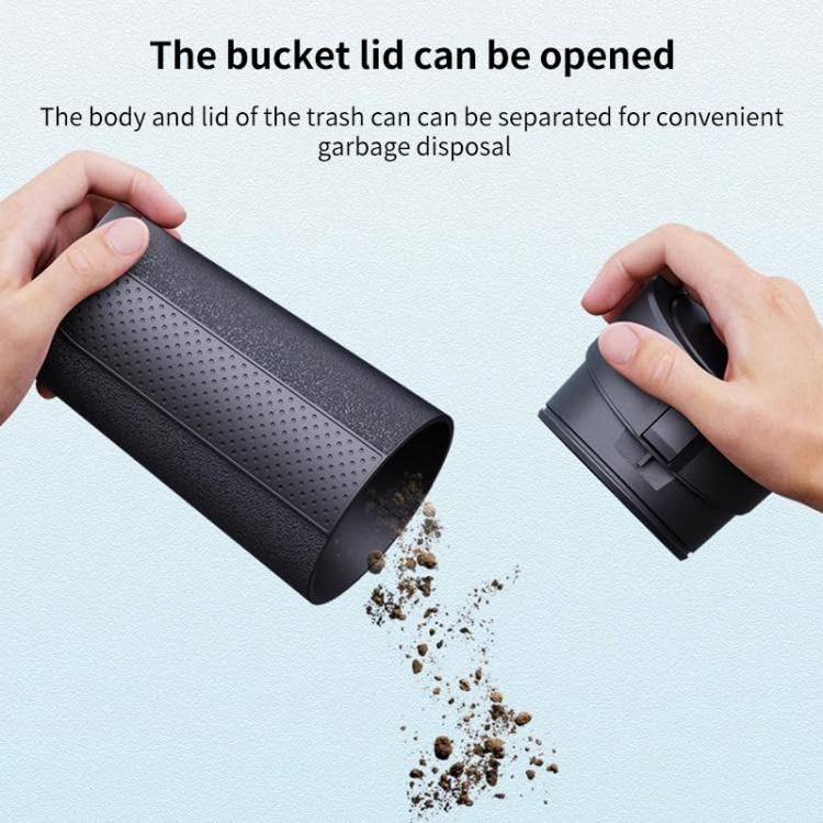 Image of RIGGEAR Car Trash Can for Cup Holder, Mini Waterproof Leakproof Car Dustbin with Flip Lid, Portable Garbage Bin (Black)