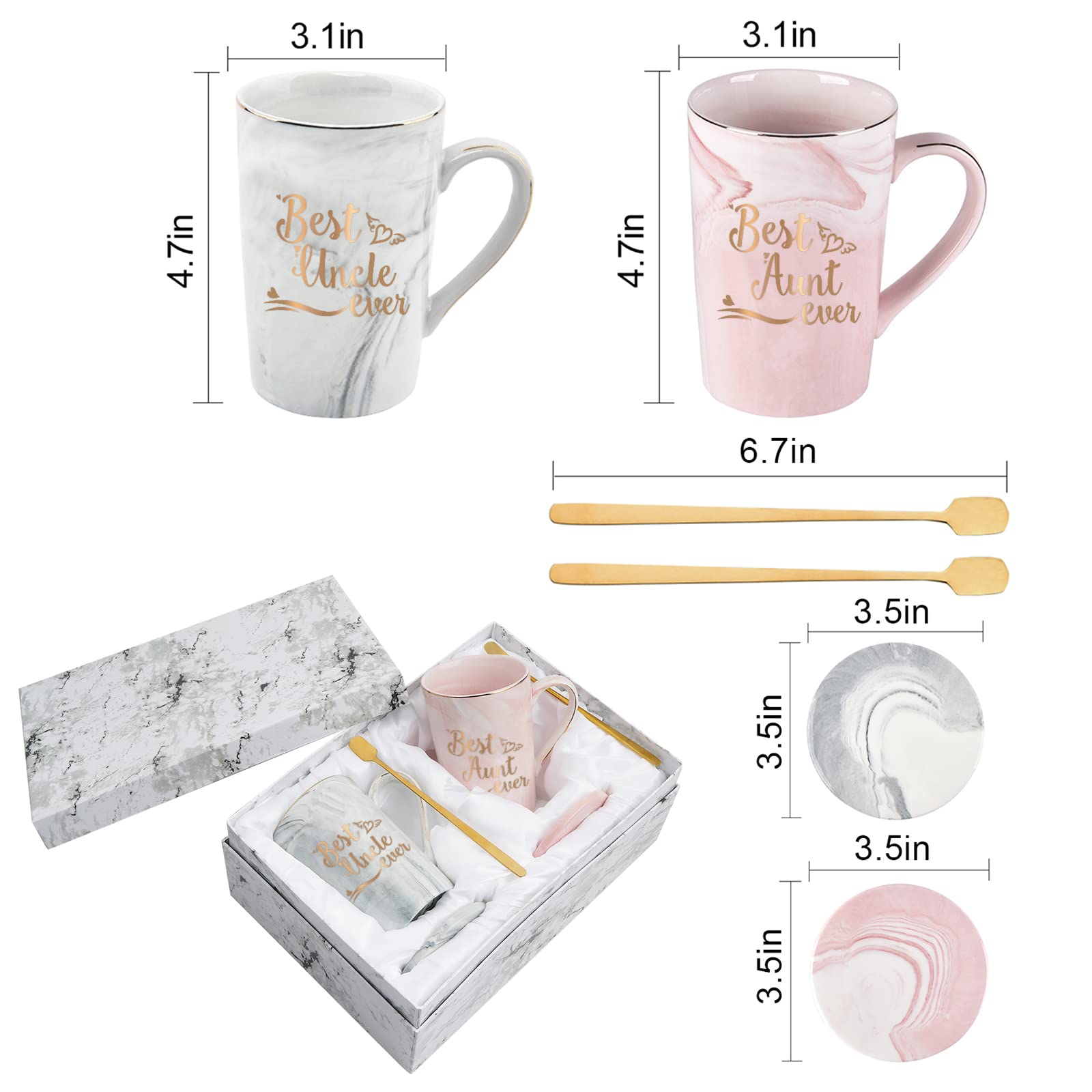FALJIOK Tazza Da Caffè Regalo Per Zio, Con Scritta "Thank You For Being My Uncle", 325 Ml