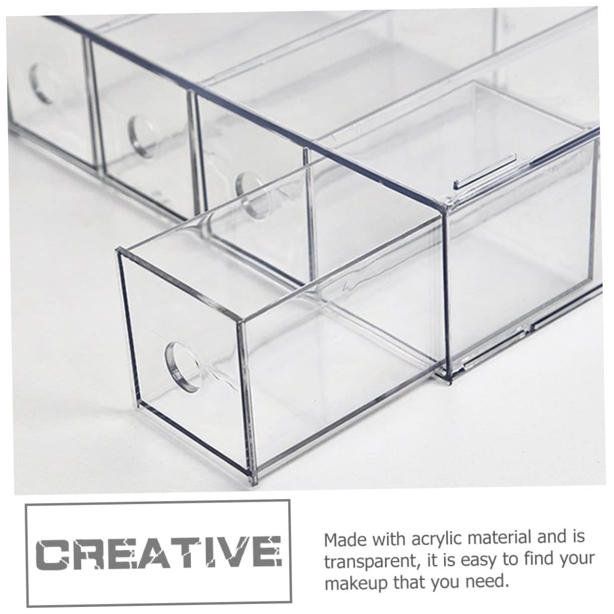 Organizador de Acrílico Apilable Transparente de Cuatro Cajones