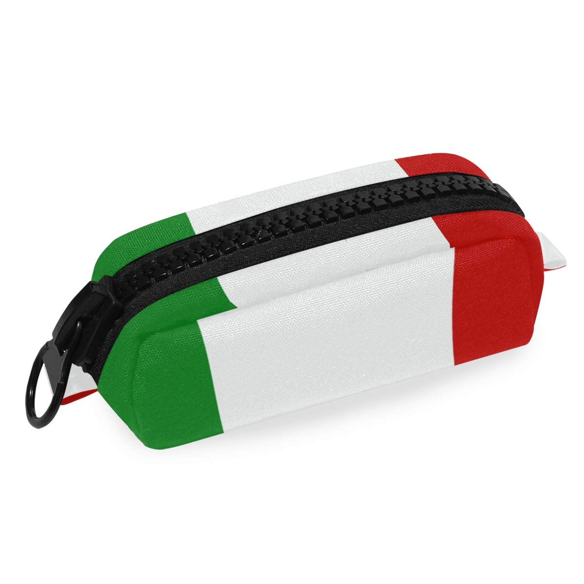 Trousse à Crayons Grande Capacité Motif Drapeau Italie - 21x9,5x5 Cm, Zip, Plusieurs Compartiments - Pour école, Bureau, Voyage