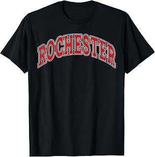 Rochester College Style Red Throwback Souvenir T-Shirt