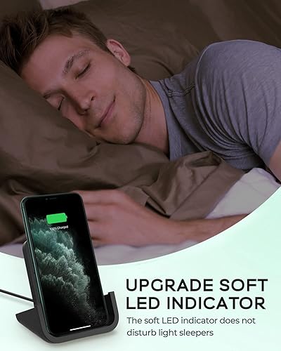 Miniatura 14 de YUWISS - Cargador inalámbrico de carga inalámbrica de 10/7.5/5 W, compatible con iPhone 14 13 12/12 /11Pro Max/XR/XS Max/XS/X/8/8Plus Galaxy Oro