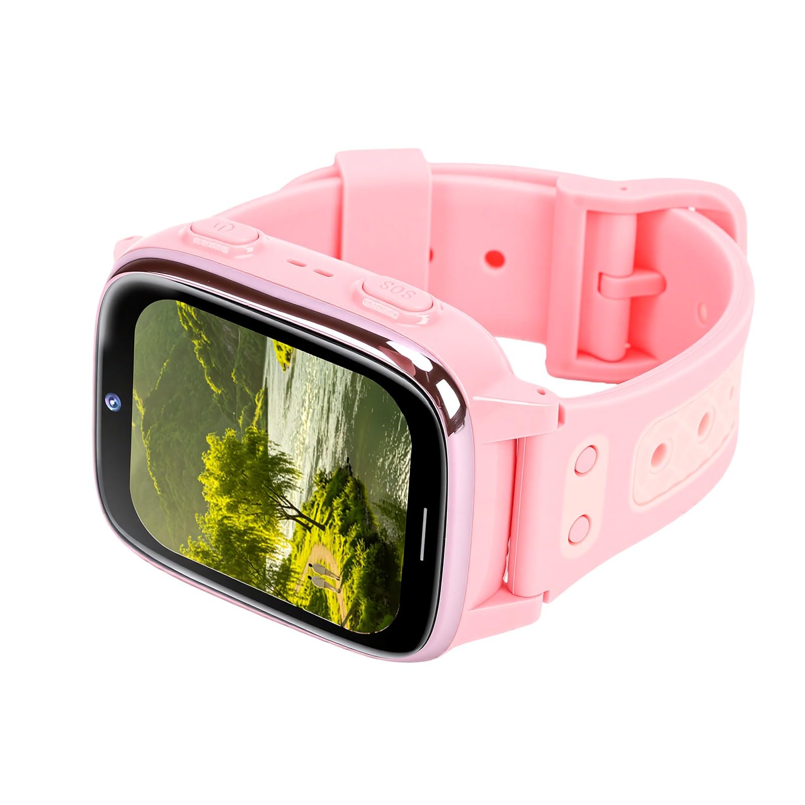 Tosuny Smartwatch per Bambini 4G LTE con Posizione LBS e Fotocamera da 8 MP (PINK) | Chiamate video e vocali, allarme SOS, touch screen da 1,83", controllo genitori, modalità aula, resistente all'acqua IPX7
