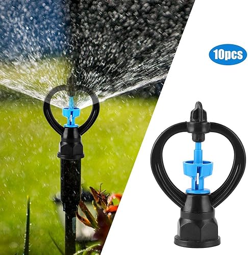 Miniatura 4 de Fdit 10 piezas de 4. 6 minutos rosca interna de plástico brazo oscilante de césped rociador mariposa rotativo universal rociador boquilla accesorios
