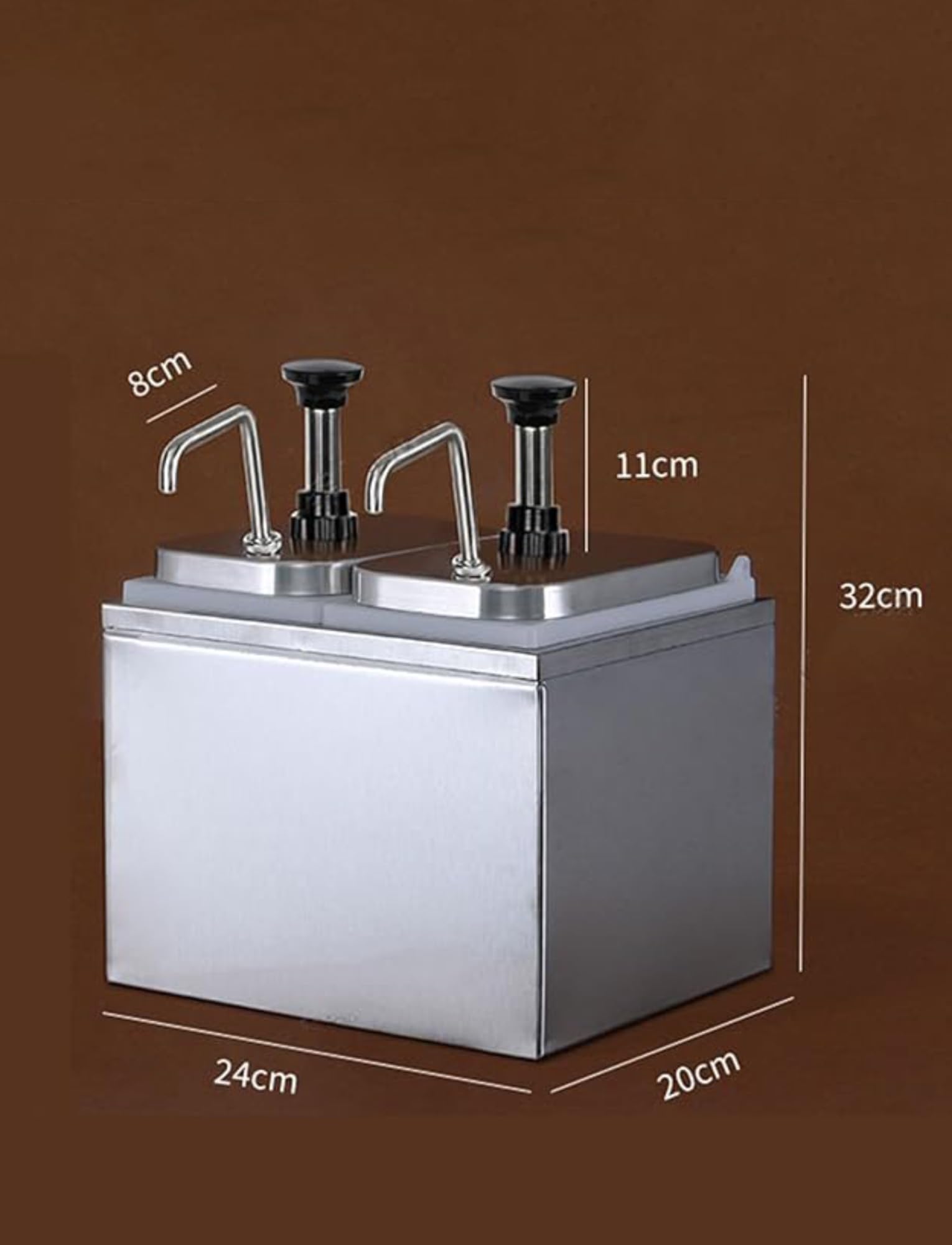 Dispensador de Salsa, Bomba Dispensadora de Salsa 2 Piezas Dispensador de Salsa de 2 L, Hecho de Acero Inoxidable Adecuado for Salsa de Tomate, Especias, Salsa de Mostaza, Salsa de Tomate, Salsa de Ch