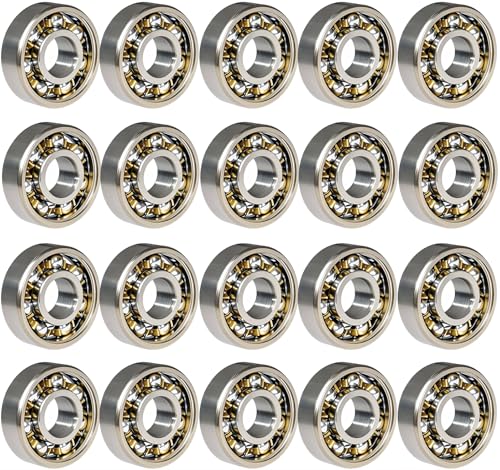 100 Pcs 608 Ball Bearings –High Precision Rating Fidget Spinner Bearing Miniature Deep Groove Ball Bearings (8mm x 22mm x 7mm)