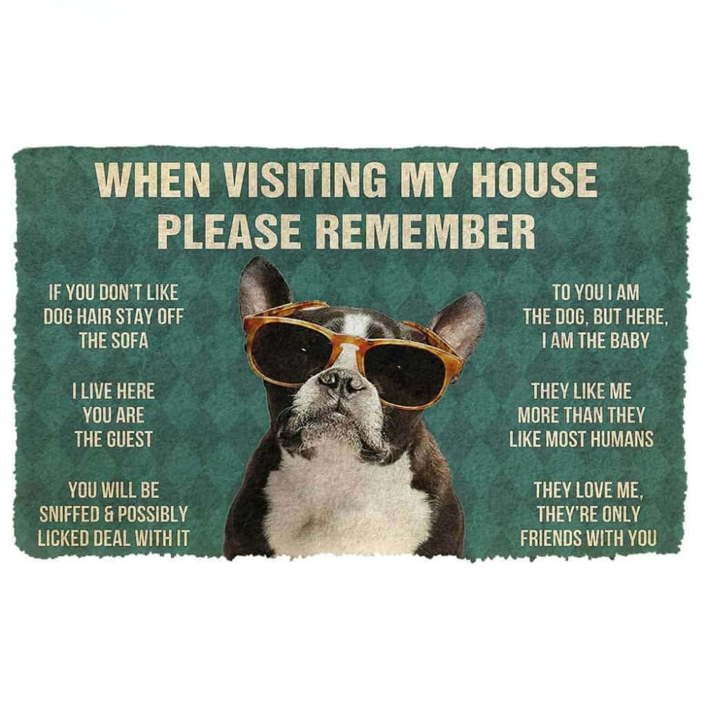 Paillasson extérieur entrée personnalisé bouledogue français tapis de sol extérieur lavable