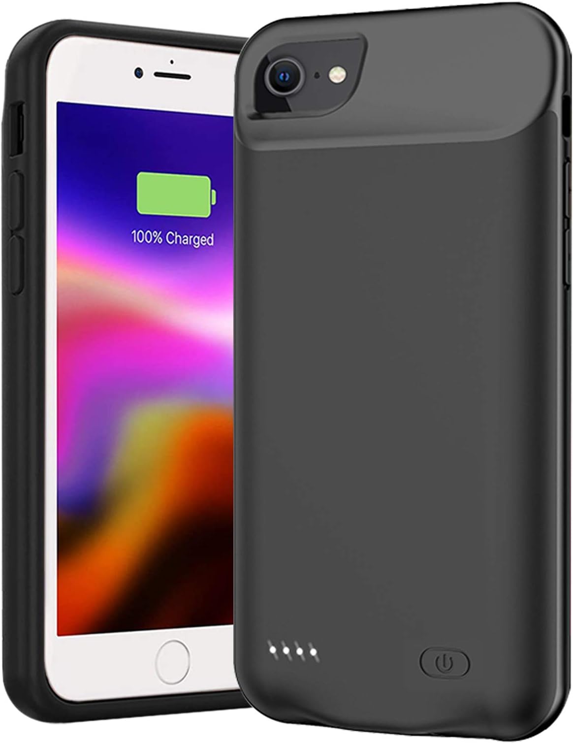 Battery Case for iPhone 8/7/6s/6/SE 2020(2nd Generation),6500mAh Portable Charger Case Rechargeable Battery Pack Charging Case Compatible with iPhone SE 2020(2nd Generation)/8/7/6s/6 (4.7 inch)-Black
