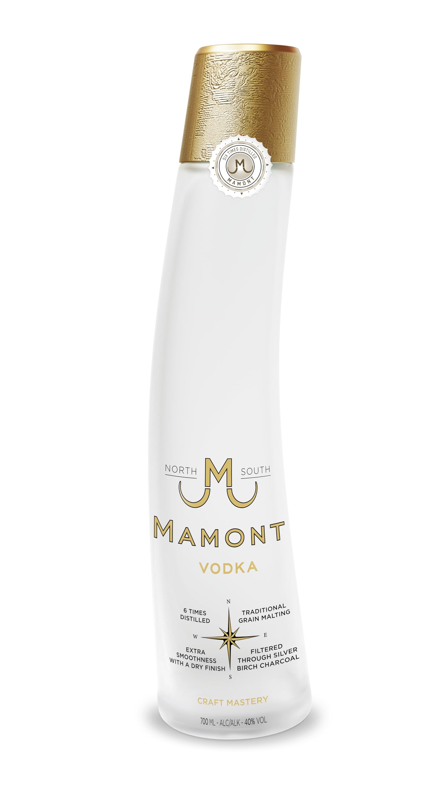 MAMONT Vodka 40% Vol. 700 ml Single Estate Georgien 6-fach destilliert Designflasche