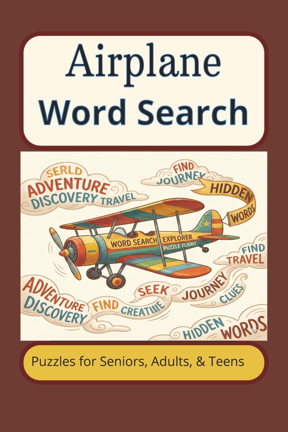 Airplane Word Search Puzzle Book:: Word Searches with Easy to Read Print about Airplanes, Aviation, Aircraft, and more | 6x9 inches, 110 pages | 50+ ... Gift for Vacations, Holidays, and Free Times.