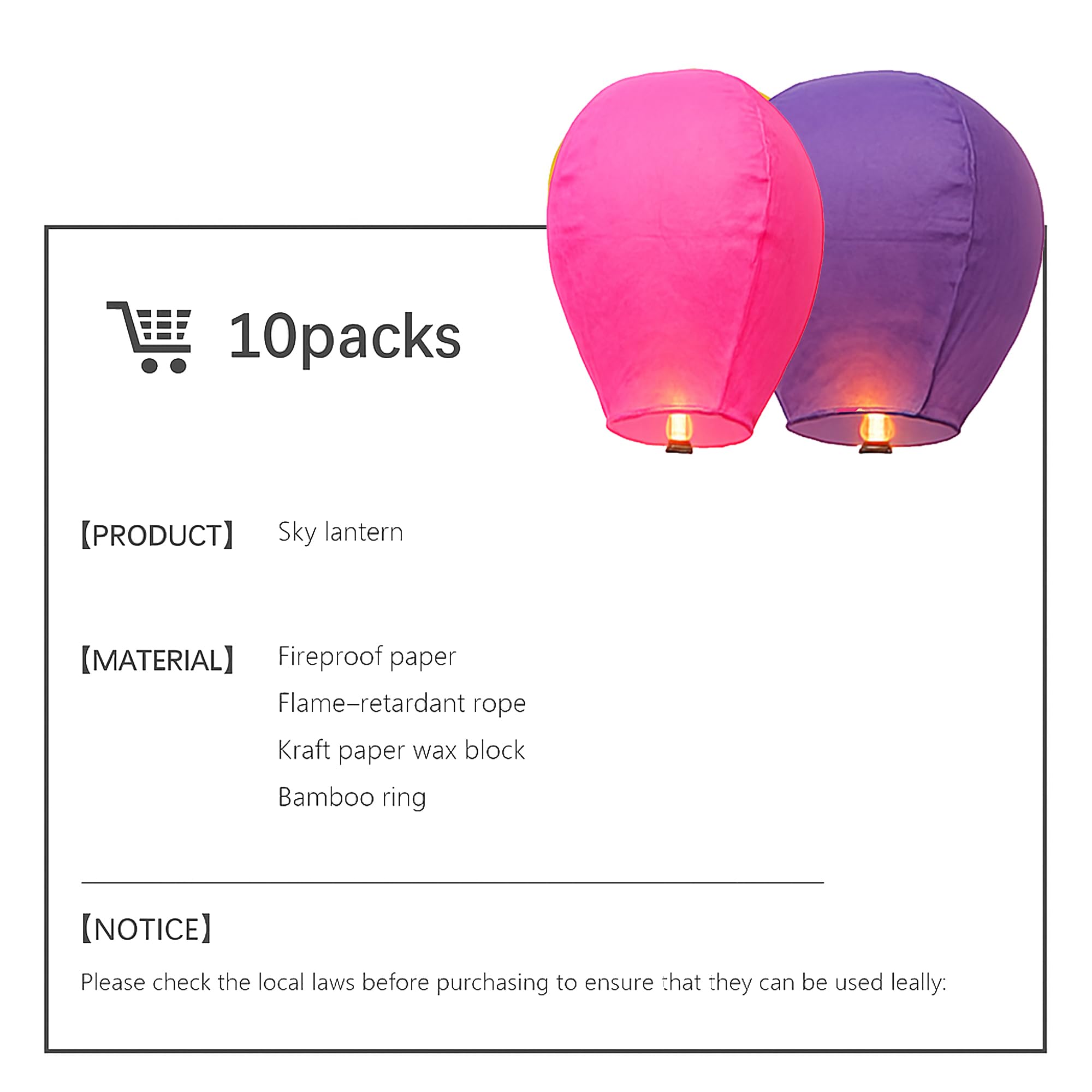 TheDesiKart Sky Lanterns Multicolour/Flying Night Sky Light Candle for Diwali/Wishing Hot Air BalloonChristmas/Birthday/All Festival Multicolor (Sky Lanterns 20) 2
