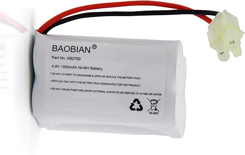 Miniatura 6 de XB2700 V2930 V2700Z VAC-XB2700 V2700 Batería de repuesto 4.8 V 1500 mAh Ni-Mh compatible con Euro Pro Shark Aspiradora de alfombras y barredoras de