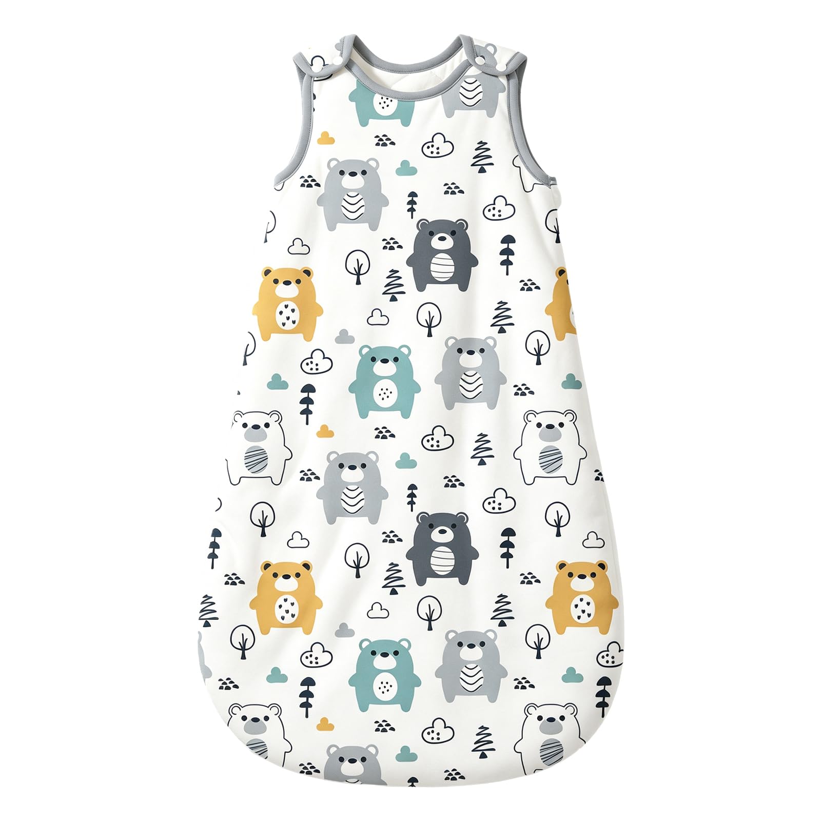 Mosebears Sacco nanna invernale per bambini, 2,5 Tog, 100% cotone, diverse dimensioni, dalla nascita fino a 18 mesi, adatto per tutto l'anno
