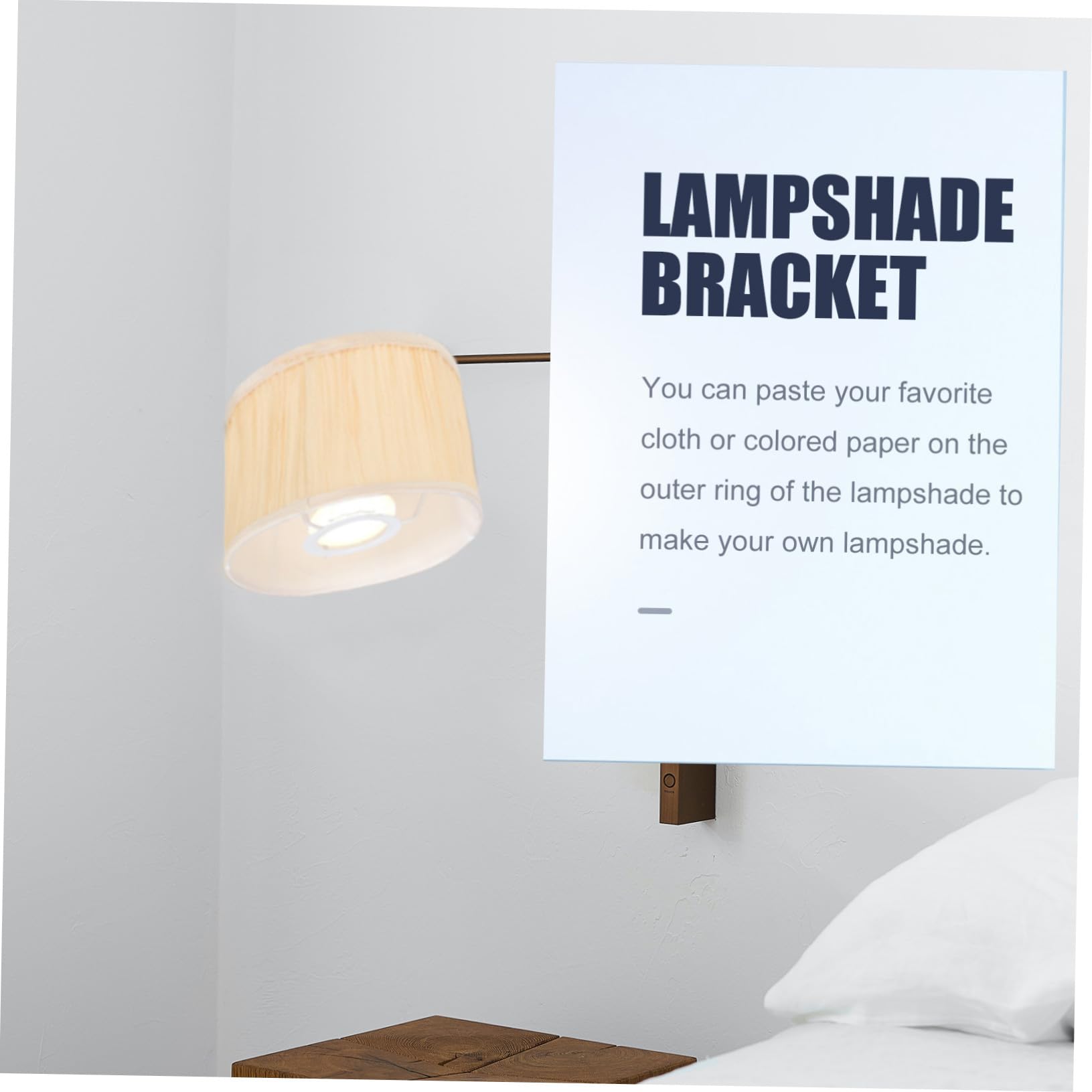 LIFKOME Marco para Pantalla de Lámpara DIY de Hierro Cónico para Lámparas Portalámparas E27, Soporte Decorativo