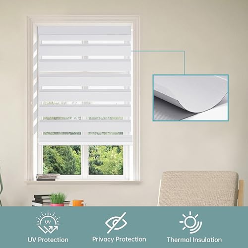 Miniatura 9 de Changshade Persianas enrollables motorizadas con diseño de cebra para ventanas, con control remoto, persianas inteligentes eléctricas personalizadas