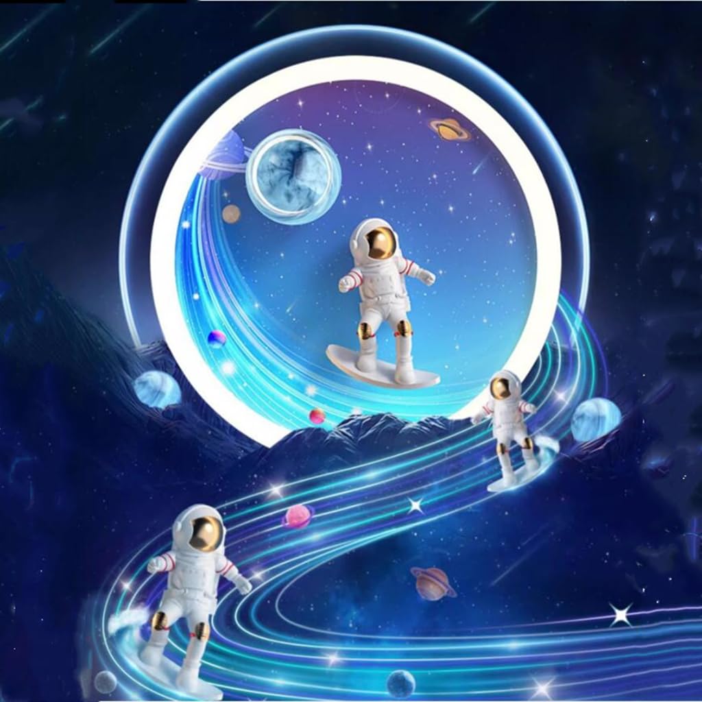 Lampa sufitowa LED Lampa sufitowa dla dzieci astronauta sypialnia lampa sufitowa szklana planeta 48 W możliwość ściemniania pokój chłopiec światła salon oświetlenie wewnętrzne światło