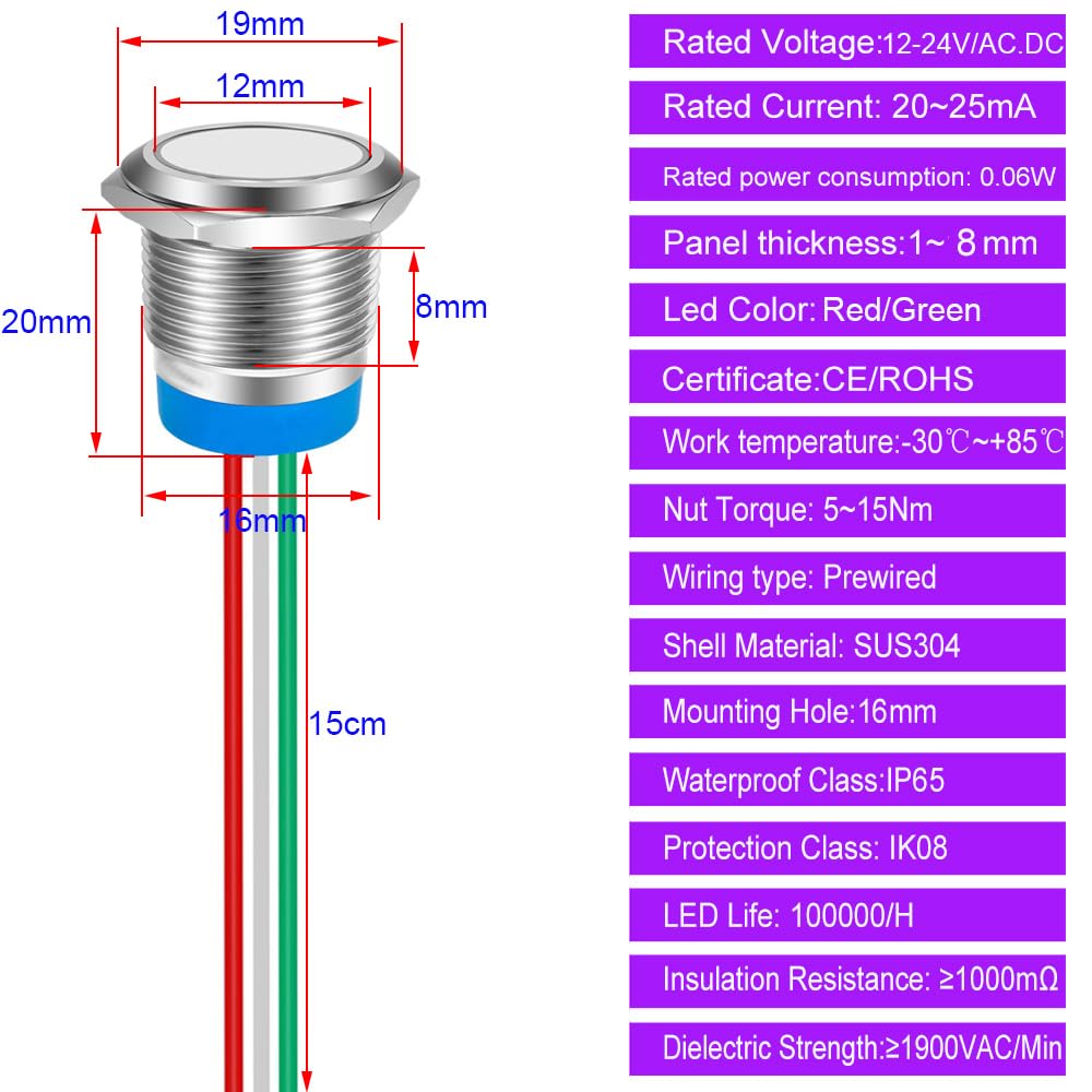 Indicatore Luminoso Blu Da Pannello Foro 22 Platinum Lovato LPSL6 - Foto 6
