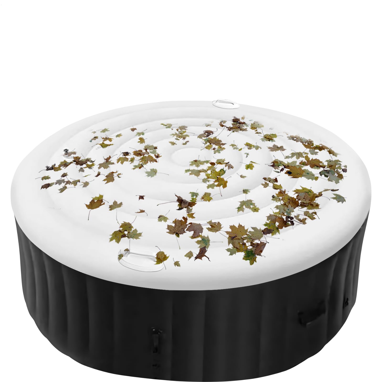 Couvre-bain gonflable rond avec poignées pour spa et baignoire