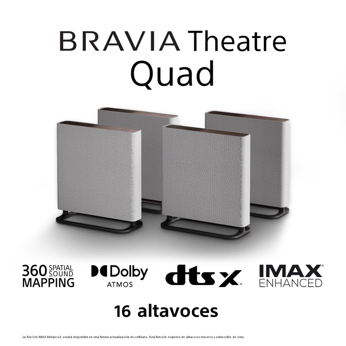 Sony BRAVIA Theatre Quad – Dolby Atmos® Home Cinema con 4 Altavoces, Wi-Fi®, Bluetooth®, 360 Spatial Sound Mapping, Modelo 2024