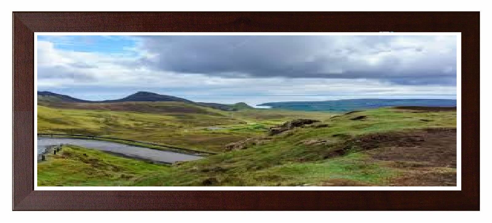 Modern Picture Photo Frame Acrylic Glass Wood Poster Frame Mahogany 30cm x 15cm Wall Mounted Frames