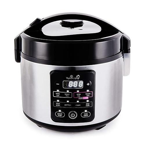 Yum Asia Kumo YumCarb - Rice Cooker with Ceramic Bowl and Advanced Fuzzy Logic, (5.5 Cups, 1 Litre), 220-240V