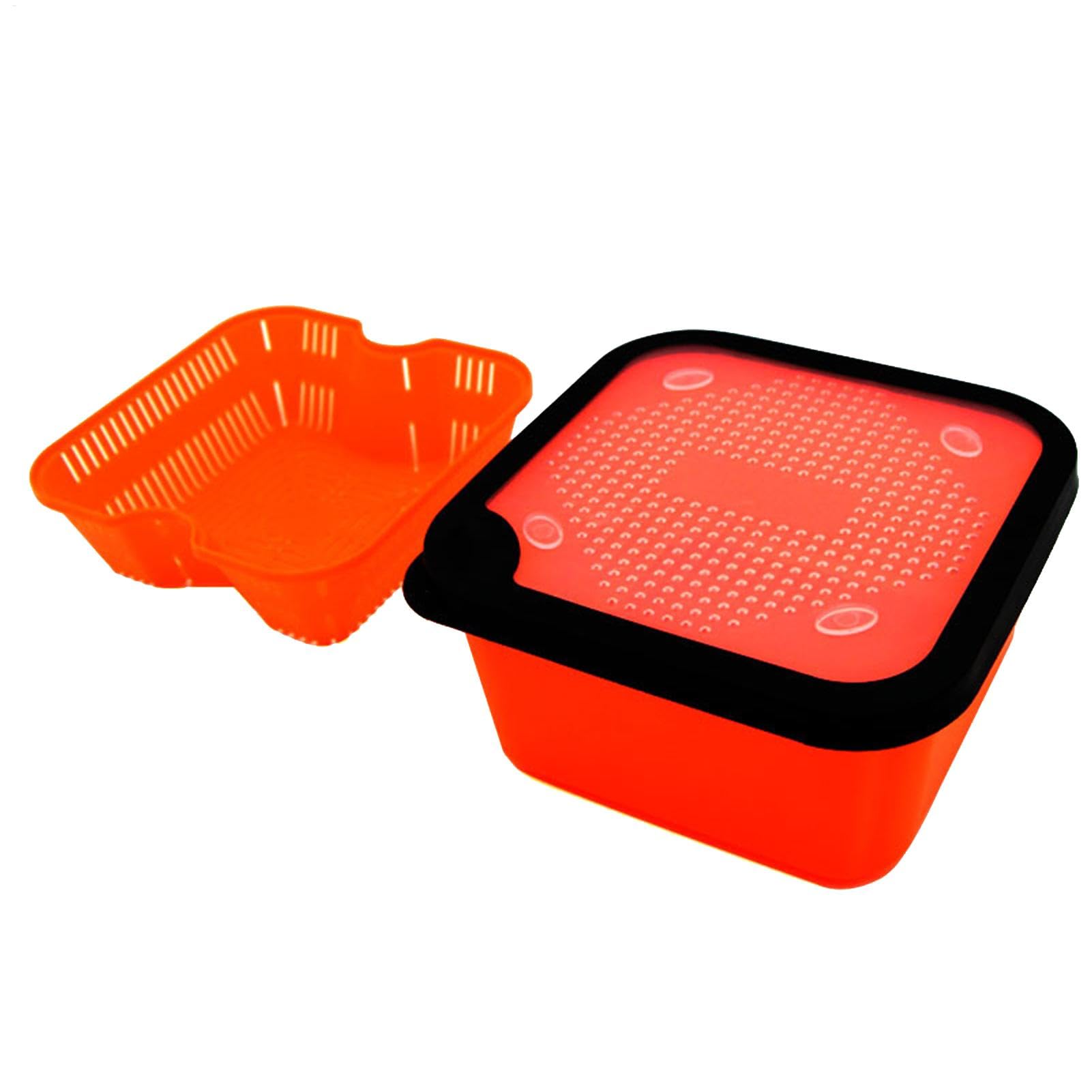 Salyeeluly Red Worm Box - Live Fishing Lure Bucket | With Inner Frame Live Bait Case For Fishing, Live Carp Fishing Lure Equipment