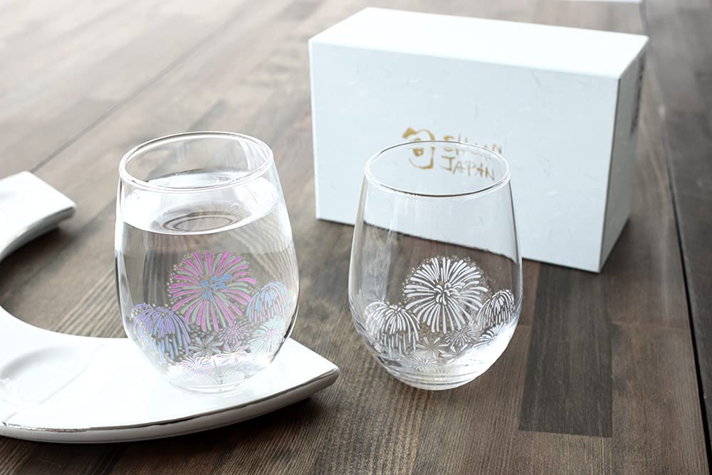冷感花火フリーグラス ペアセット