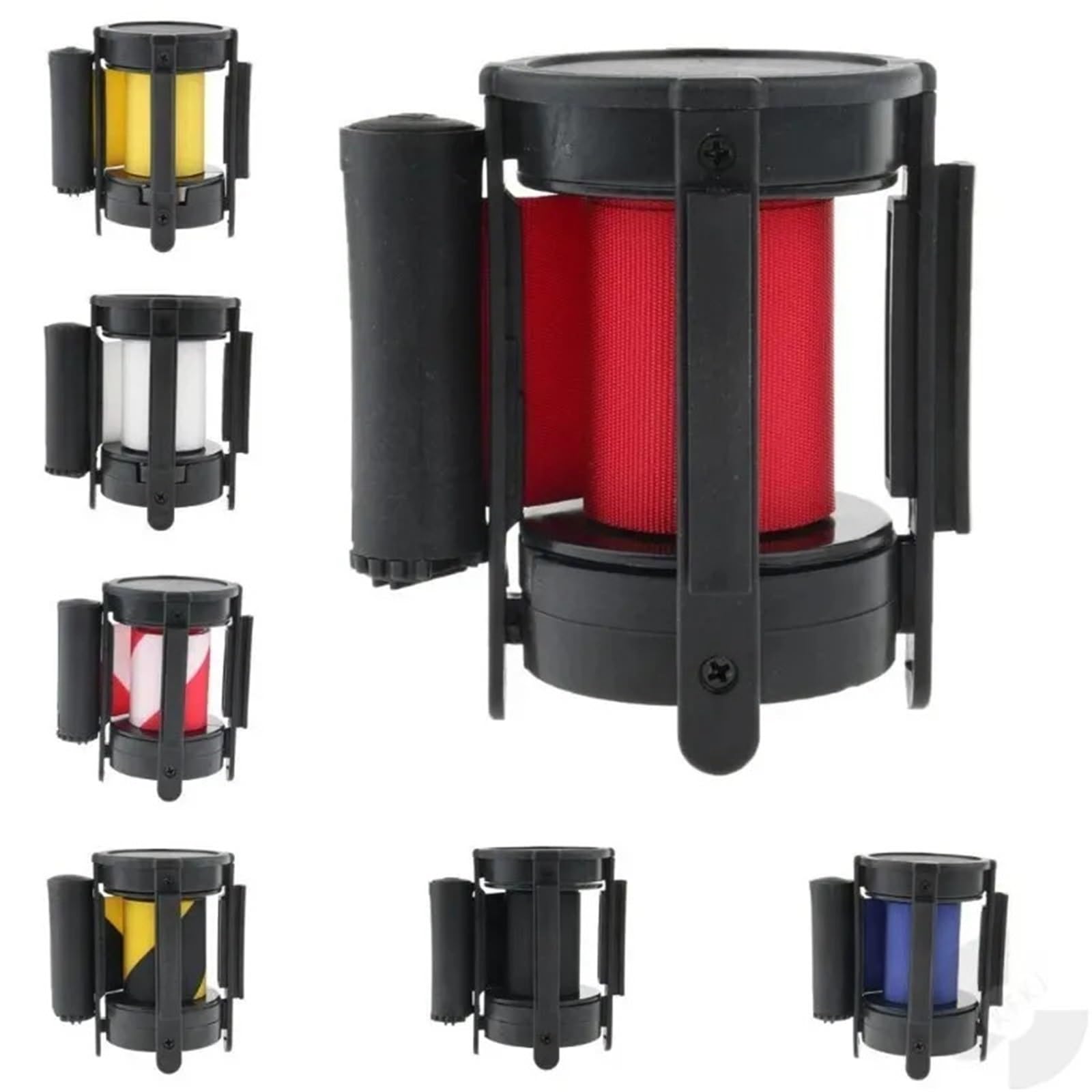 Bande de délimitation du système guidage 2 pièces Pour Magasins | Bande de barrière rétractable murale de 3 mètres(Black and Yellow)