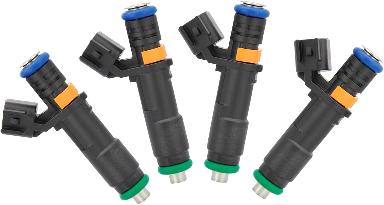 4PCS Fuel Injectors Compatible with Dodge Dart 2013-2016, Jeep 2014-2016 Cherokee, 2015-2017 Renegade & Chrysler 200 2015-2016 & Ram ProMaster City 2015, 2.0L 2.4L, Replace# FJ1233, 4593986AA