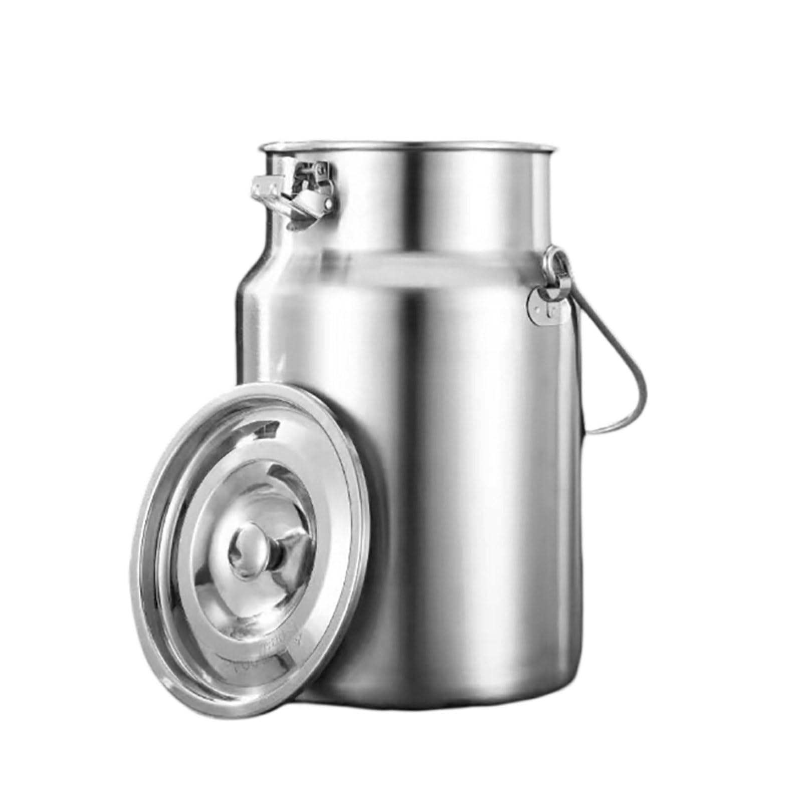 Lattina per latte in acciaio inox 304 con coperchio sigillato, secchio per latte da 5 litri per cereali, vino e liquidi