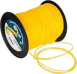 Bobina Rolo Fio De Nylon Roçadeira Gasolina Cortador de Grama 3mm, 2kg, Amarelo, Resistente, 230 mts - Pacote com 1, Formato Redondo de Alta Durabilidade - BJB equipamentos