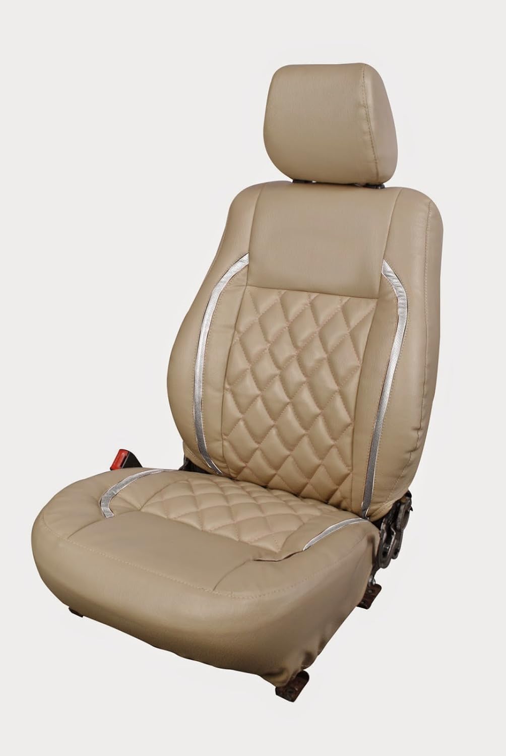 Dios 14186 Beige and Silver Slim Vertical Car Seat Cover for Toyota