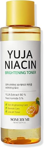 SOME BY MI Yuja Niacin 30 Days Miracle Brightening Toner - 5.07 onzas, 5.1 fl oz, 5% niacinamida y 12 vitaminas tónico facial para aclarar, cuidado