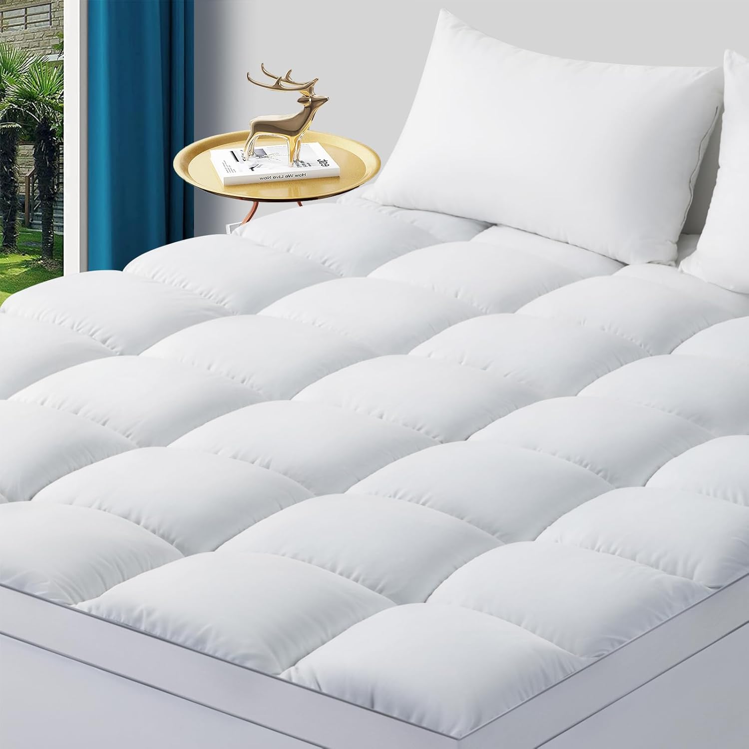 Acnalboma King Mattress Topper Pad, Extra Thick Mattress