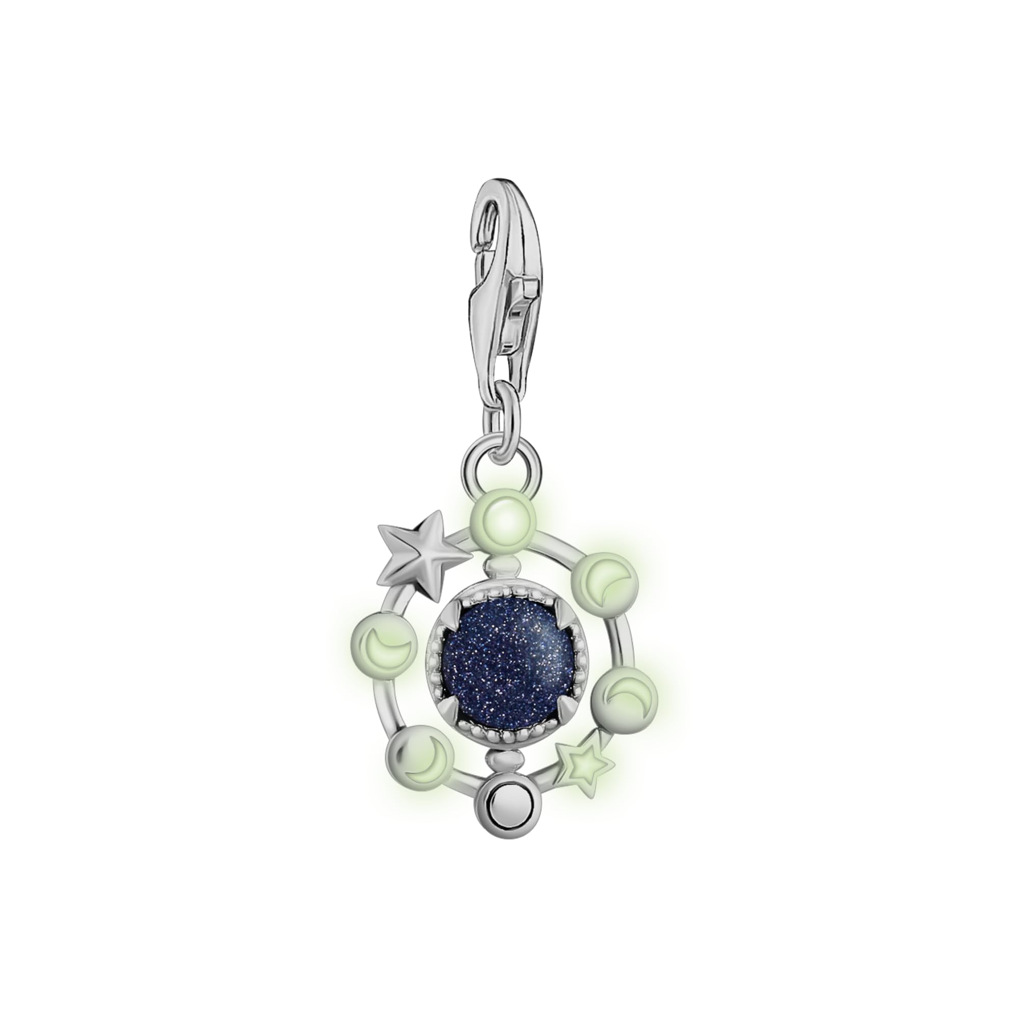 Thomas Sabo Damen Charm-Anhänger Stern & Mond Charm Club 925 Sterling Silber 1794-051-14