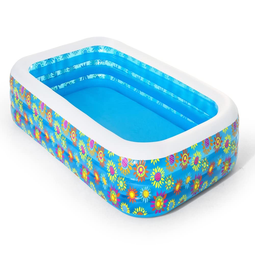 Bestway Floral Inflatable Kids Paddling Pool 305 x 183 x 56 cm
