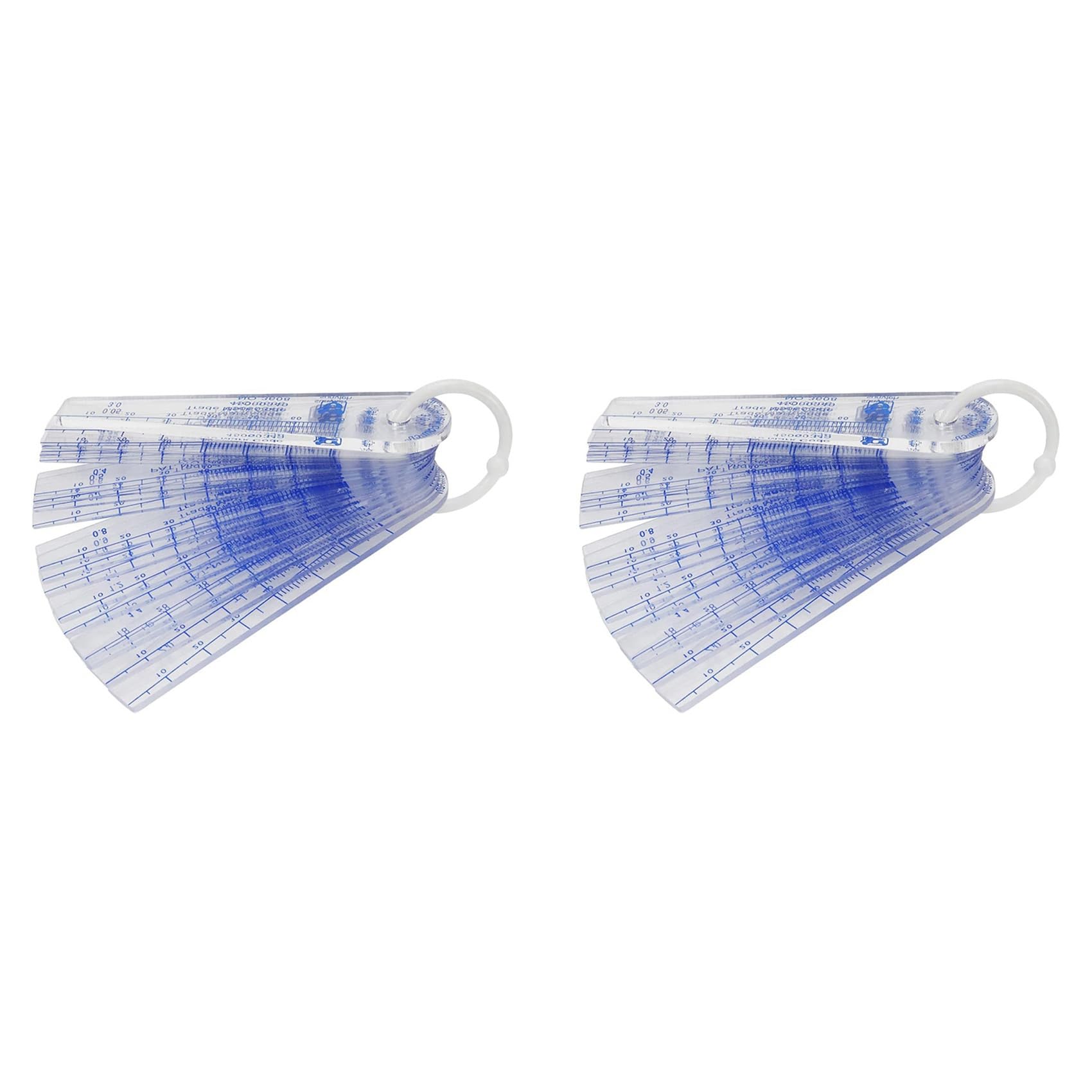 Jnchdghwa As Shown 2X Plastic Feeler Gauge 0.05Mm To 3Mm Metric -Measuring Tool 21 Leaf
