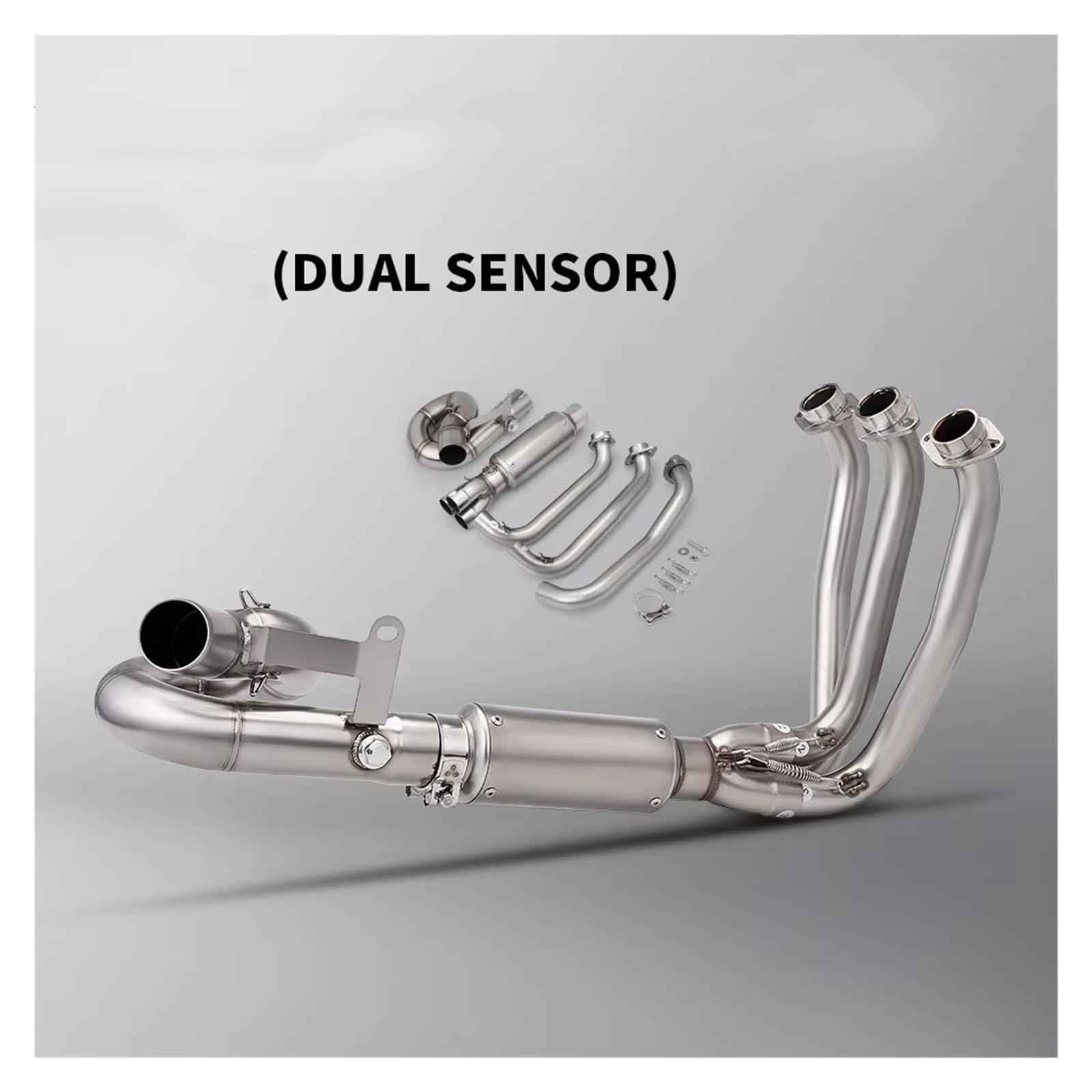 Motorradauspuffschalldämpfer aus Edelstahl Für 675SR NK675 675 SR CF675SR Für CFMOTO Motorrad Auspuff Escape DUAL SENSOREN Vorne Link Rohr Verbindung 51mm